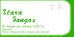 klara hangos business card